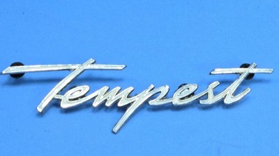 1961-64 PONTIAC TEMPEST FACTORY GM OEM SCRIPT TRIM EMBLEM 539695 Badge Logo 8.5''
