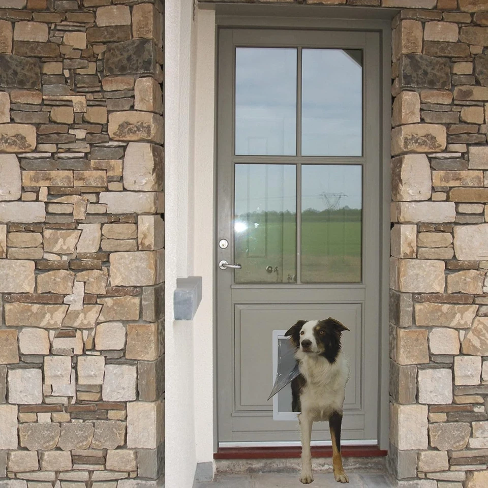 Extra Large Designer Plastic Pet Door with Telescoping Frame for Giant Dogs - Image 4 of 4