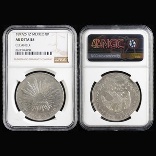 1897ZS FZ Mexico 8R Silver NGC AU DETAILS