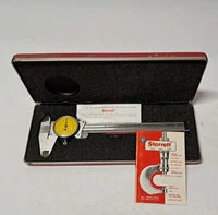 Starrett No. 120 6" Dial Caliper .001" USA NOS New Case Manual Inspection...