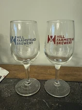 2 Rare Brick & Silver Hill Farmstead Brewery Stemmed 6" Beer Glass Tasters!