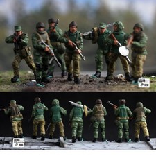 Homemade 1/72 Ukraine Partisans 7-person Group Finished Colored Model NEW