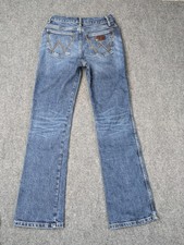 Wrangler Retro Jeans Kids Boys 14 Blue Bootcut Adjustable Waist Denim Slim Boot