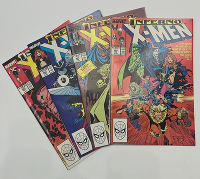 Uncanny X Men 240 243 Inferno Set   Sinister   Goblin Queen   VF/NM  Marvel