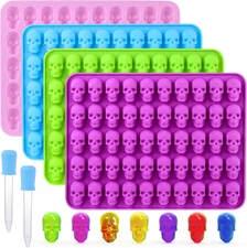 Palksky Skull Gummy Silicone Mold Sugar Chocolate Candy Molds,Skull Silicone Mol