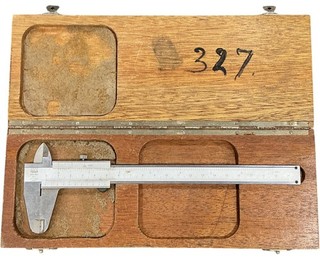 Tesa Vernier Caliper With Wooden Case Precision Measuring Tool 6193