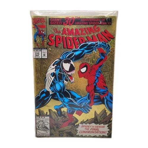 Amazing SPIDER-MAN #375 (1993) Gold Foil 30th Anniversary NM+