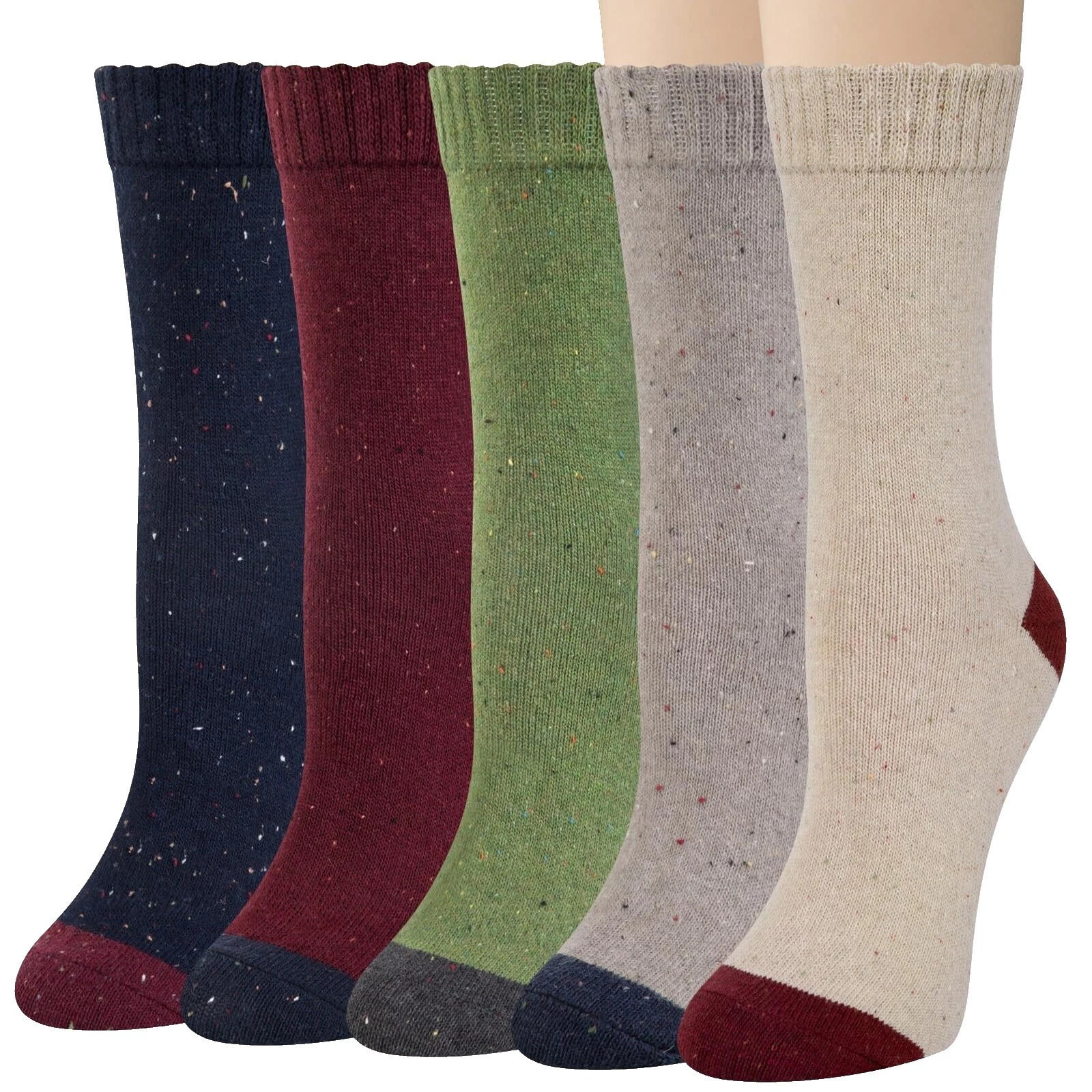 Calcetines de lana multicolor de Navidad 100% para De mujer
