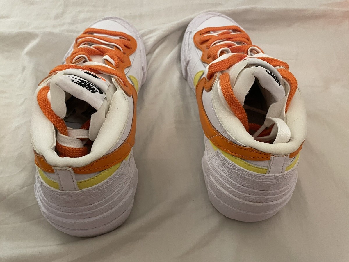 Nike Blazer Low sacai White Magma Orange size 7, Brand New 