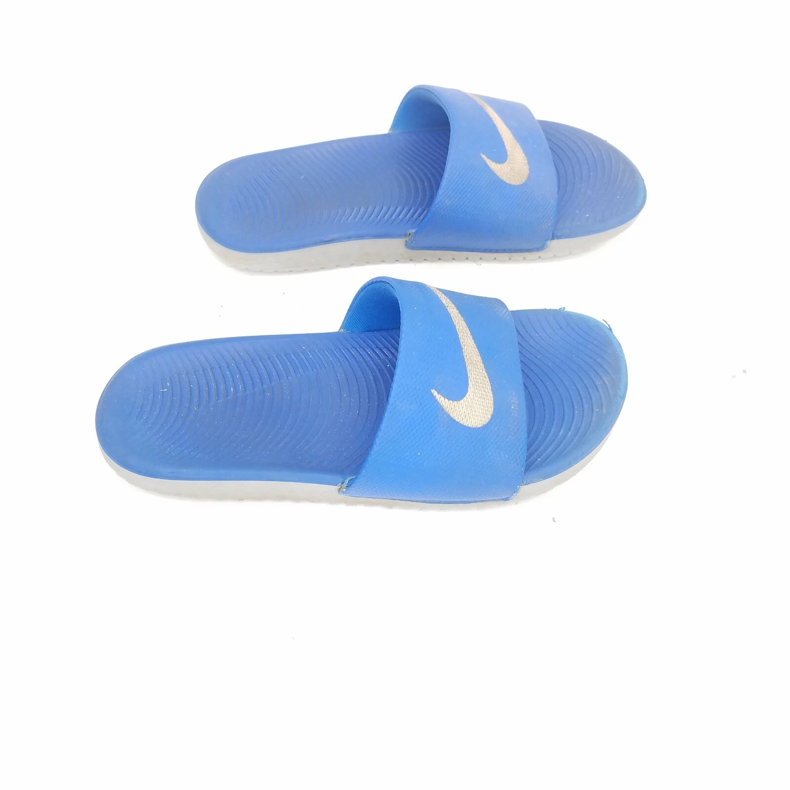 Scarpe slip on blu Nike Kawa Slides per bambini solar morbide 819352 giovani taglia 2 Y