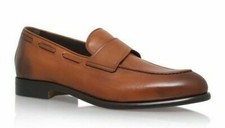 Ermenegildo Zegna Men's Brown Maccasino Slip-On Calf Grain Soft Leather Loafers