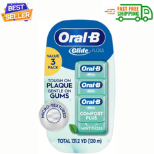 Oral-B Comfort Plus Glide Dental Floss Pack, Mint - 3 Counts