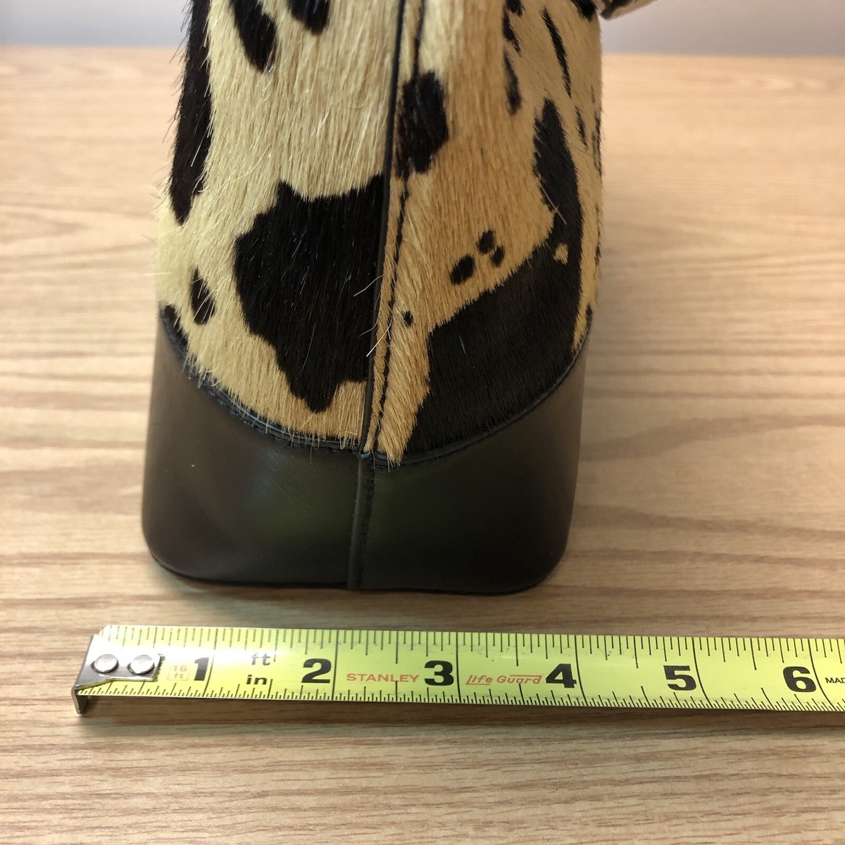 Polo Ralph Lauren Purse Calf-Hair Cow Bucket Bag Leather RN 41381 