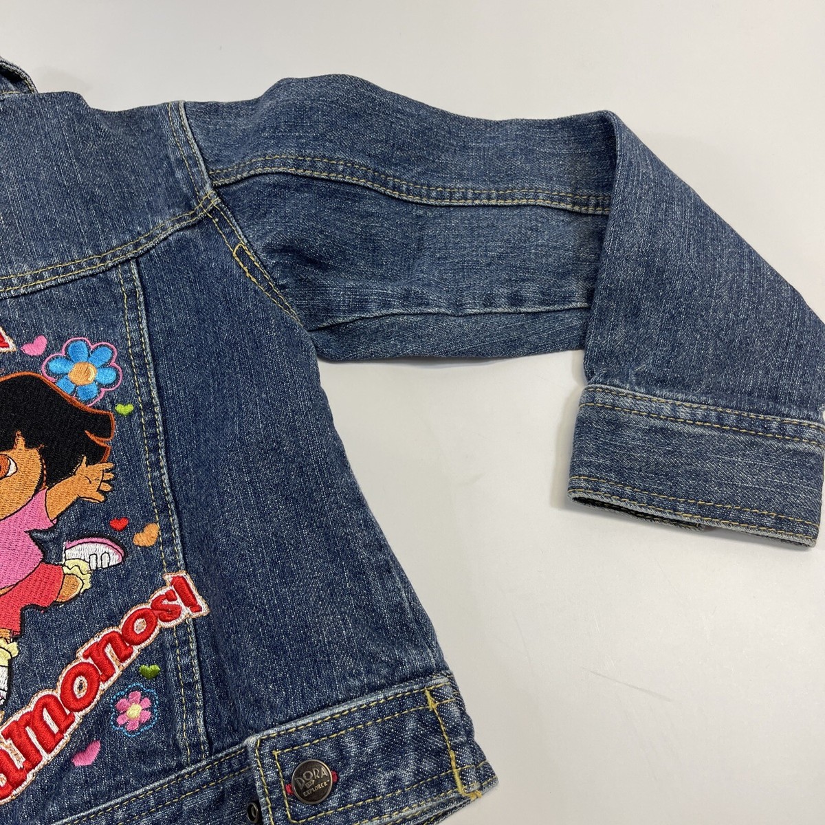 Vintage Dora the Explorer Youth Girls Clothes SZ 6X Nick Jr Denim