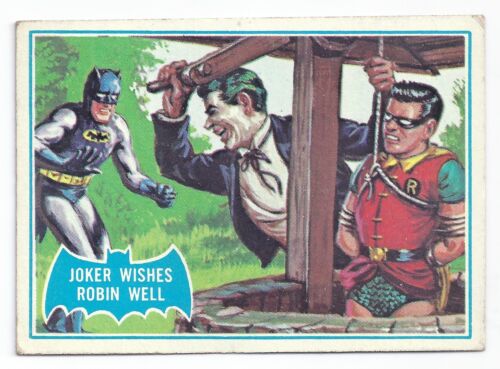 1966 Topps Batman Blue Bat with Bat Cowl Back (15B) The Joker Wishes Robin Well - Picture 1 of 2
