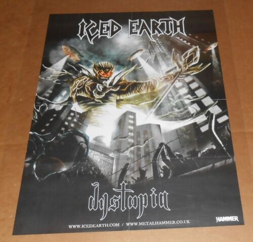Iced Earth Dystopia 2-Sided Original Poster 30x22 RARE - Afbeelding 1 van 4