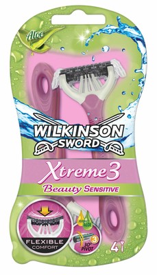 Wilkinson Sword Xtreme 3 Beauty Sensitive 4 Pack Of Disposable Razor