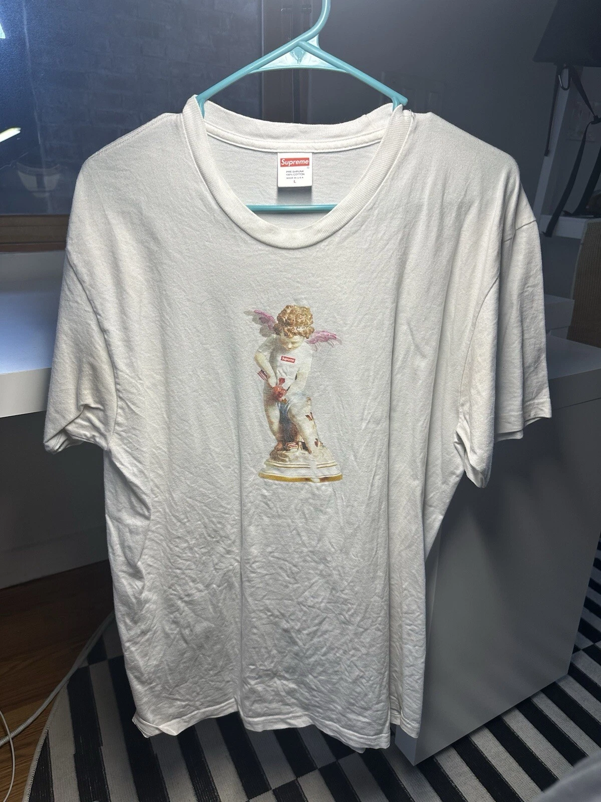 Tee shirt blanc Supreme Cupidon taille L SS19T30