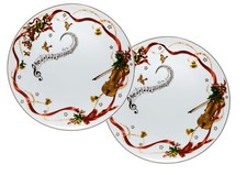 Goebel Weihnachtsgeschirr 2 Stück Weihnachtsteller Violine Frühstücksteller 