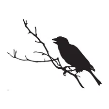 Bird Perched - Vinyl Decal Sticker - Multiple Color & Sizes - ebn801