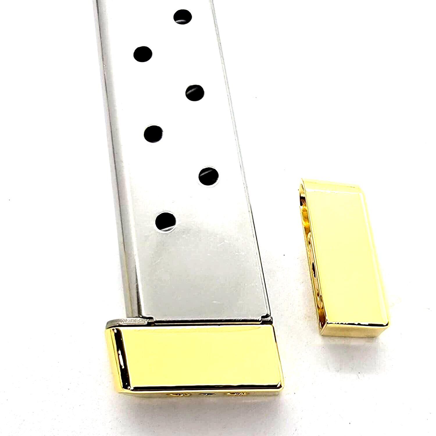 2 X 1911 Magazine plate For Kimber Tac-Mag Metal Base Pad Gold Fits most 1911.