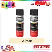 (2 pack) Rust-Oleum Automotive Truck Bed Coating Spray Paint, Black, 15 oz
