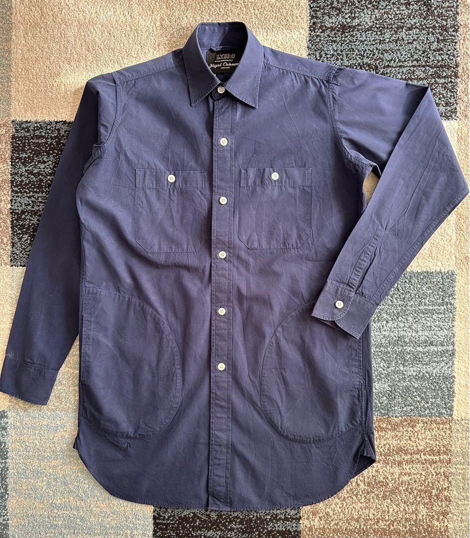 Nigel Cabourn LYBRO Poplin Big Long Sleeve Shirt Tops Men Size 44