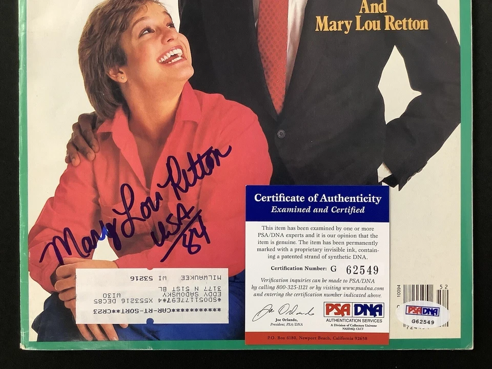 Mary Lou Retton Signed Sports Illustrated 12/24/84 SOY Edwin Moses Auto PSA/DNA - Image 3 of 4