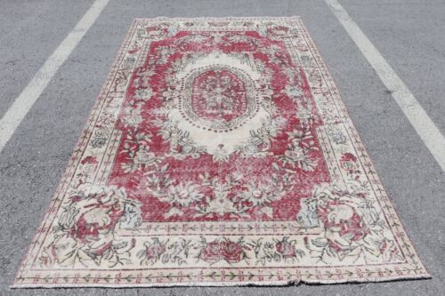 Dywan turecki, antyczne dywany, duży dywan 5,5x9,4 stopy, dywany vintage, wełniany dywan - Zdjęcie 1 z 6