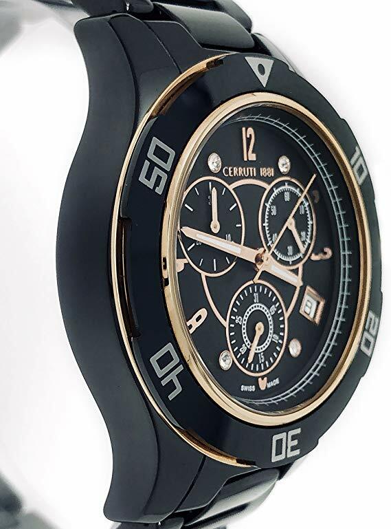 Montre femme Cerruti 1881 Swiss Made en céramique blanche et diamants - 4