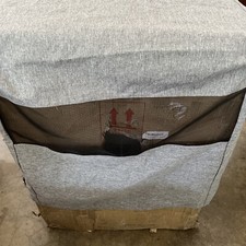 Large Dog Crate Cover Gray Waterproof w/2 Zips Mesh Opening NWOT 39 x 24 x 25"