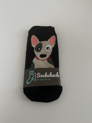 Happy Dog Black Ankle Socks for Women Cute Socks Novelty Socks Fun Socks