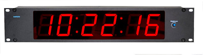 LCD-57-6-LTCA timecode display 57mm digit size, red 2U Rack mount
