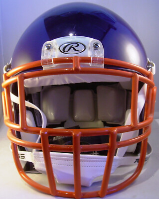 Rawlings Impulse Footballhelm , lila, Gr. L, mit Facemask EGOP II,  orange