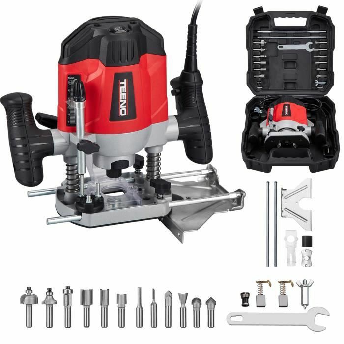 Outil de fraisage TEENO 1200W complet avec mallette et 12 fraises