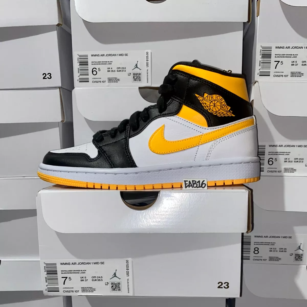 [美品]NIKE WMNS AIR JORDAN 1 MID SE 6.5