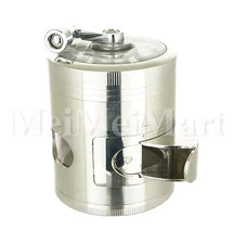 Window open Grinder 2.3" 4 Piece Tobacco Herb Spice Crusher W/ Hand Crank 