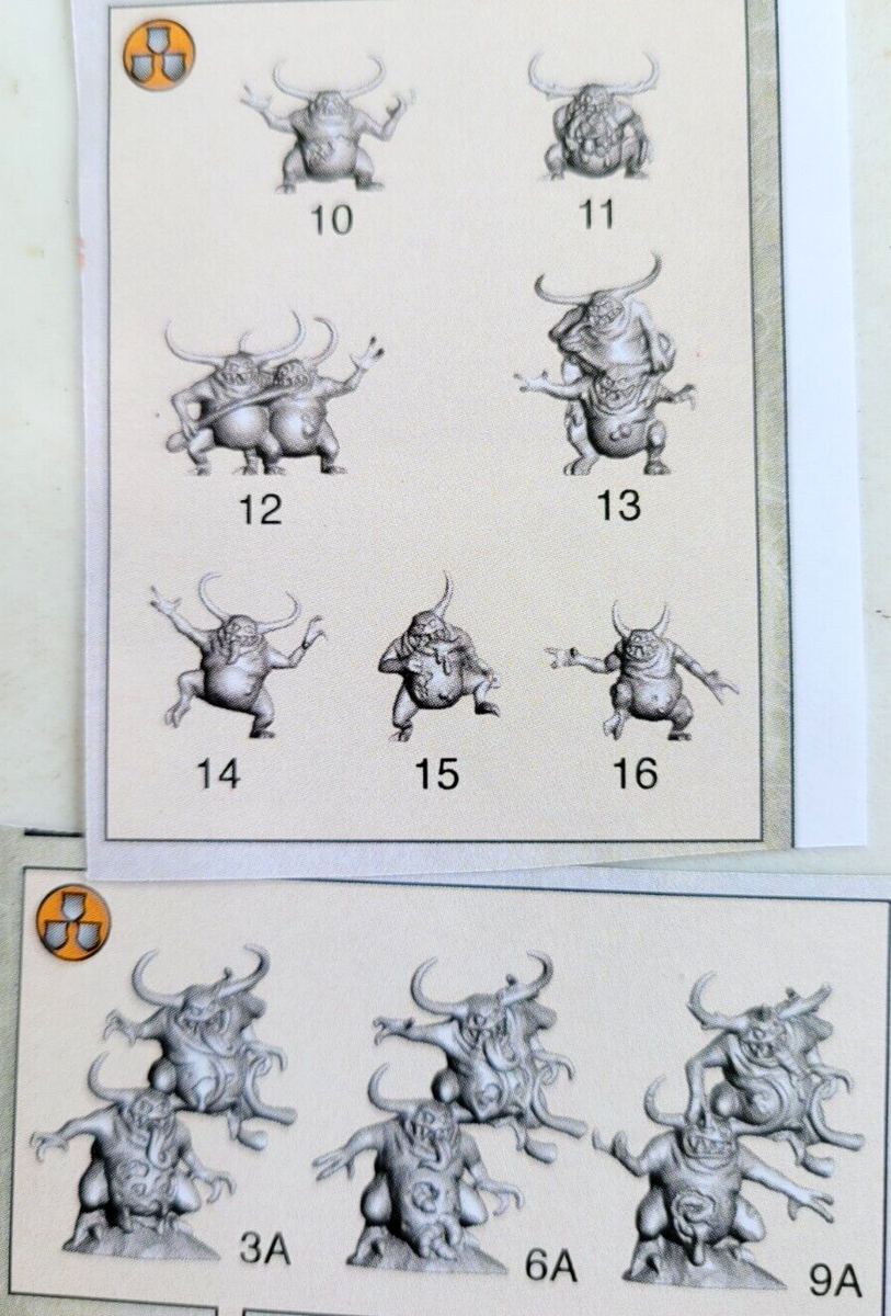Rare Lot Warhammer OOP – 14 Nurglings Chaos Vintage, Démons Du Chaos, Occasion