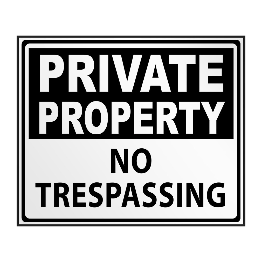 Industrial Decals Horizontal Vinyl Stickers No Trespassing Safety Sign Label