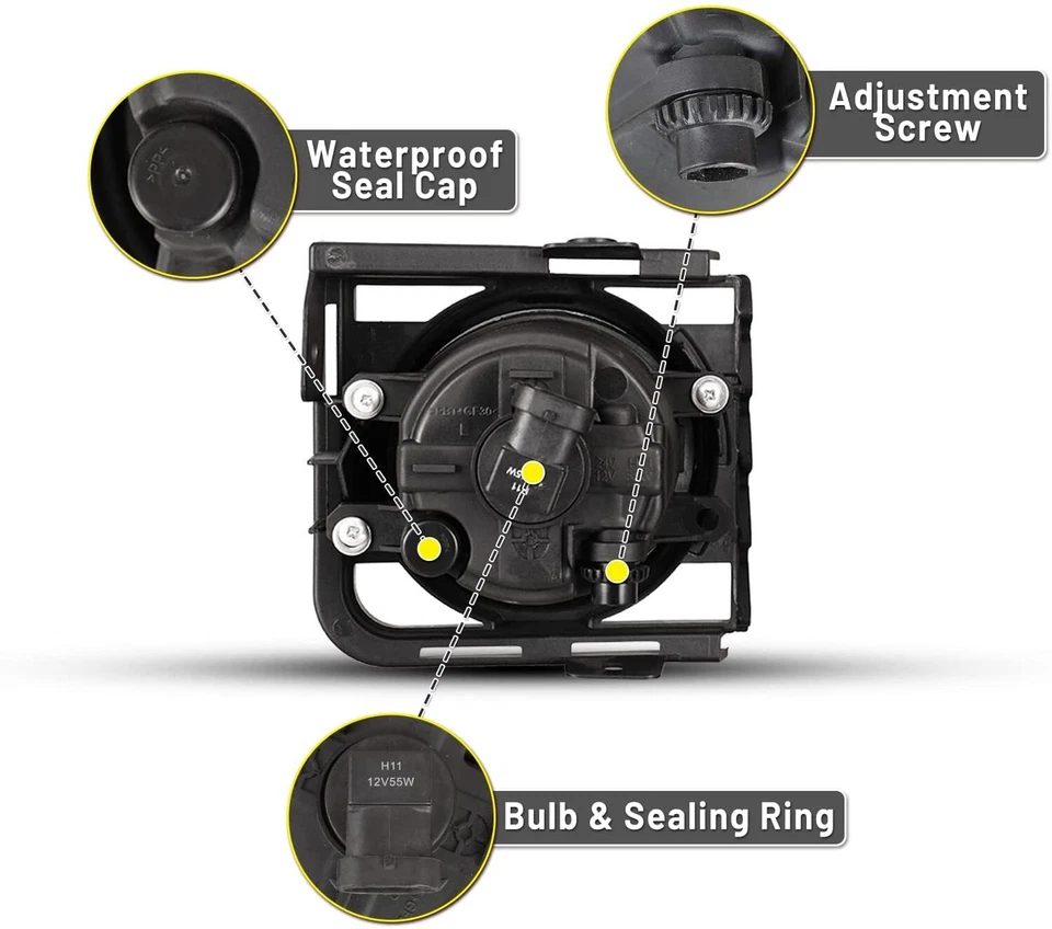 Pair Fog Lights for Scion xB 2011 2012 2013 2014 2015 H11 w/ Bubls Driving Lamps - Imagem 4 de 4