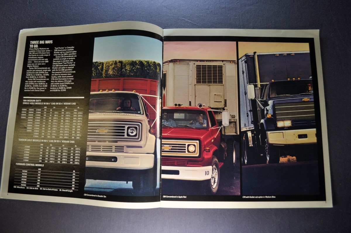 1984 Chevrolet Medium Truck Brochure Kodiak Stake Box Van