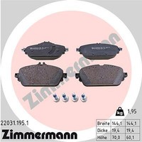 Zimmermann 22031.195.1 Bremsbelagsatz, Scheibenbremse Vorderachse FÜR MERCEDES-B