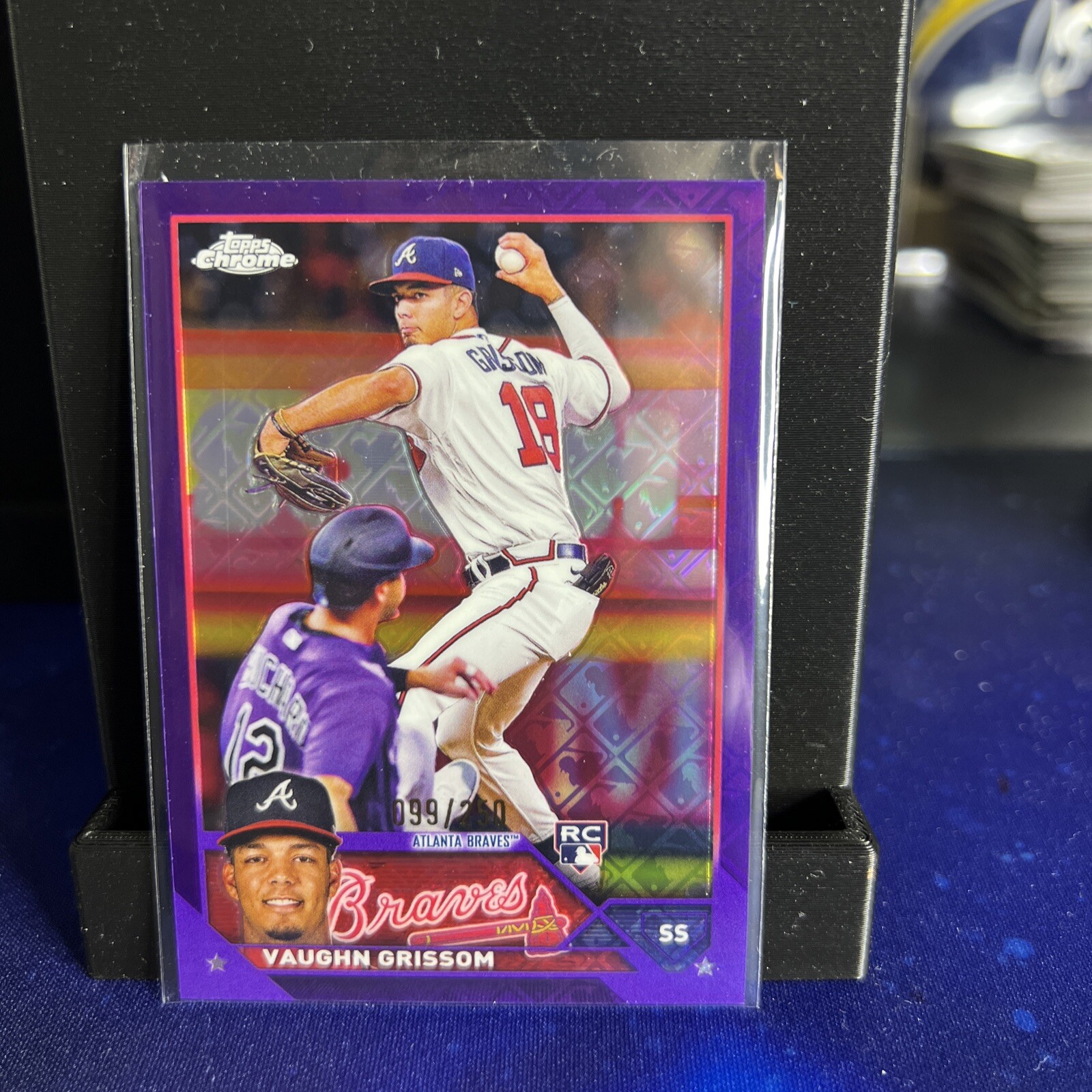 2023 Topps Chrome Logofractor Vaughn Grissom Purple Refractor /250 RC ROOKIE