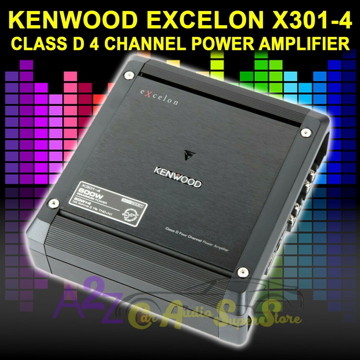 KENWOOD EXCELON CLASS D 4 CHANNEL POWER AMPLIFIER X301-4 AMP
