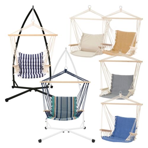 Columpio hamaca silla colgante o con marco tumbona para jardín terraza a elegir - Imagen 1 de 40