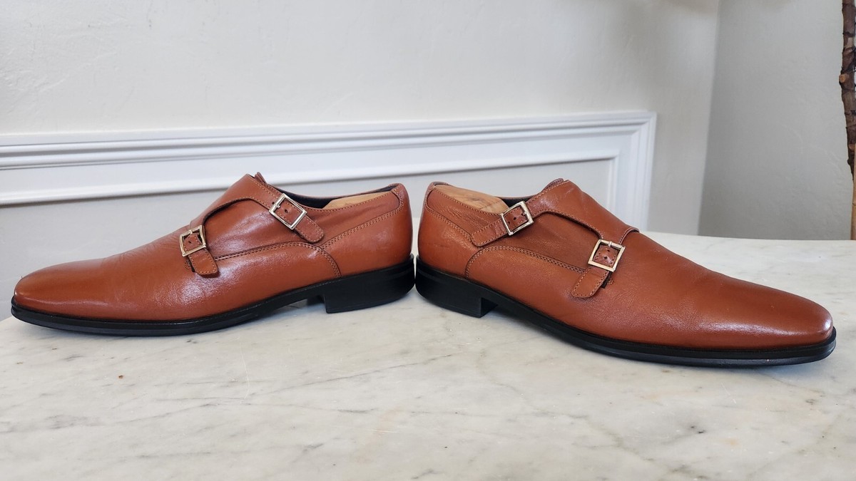 Bruno Magli Mens Dress Shoes Brown Size 10.5 Made In Italy  display picture 1