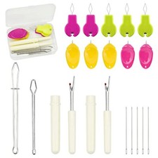 Needle Threaders Tool Set 19 in 1 for Hand Se...