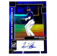 2022 DONRUSS SIGNATURE SERIES VIDAL BRUJAN Auto SS-VB Rays Blue Parallel /99
