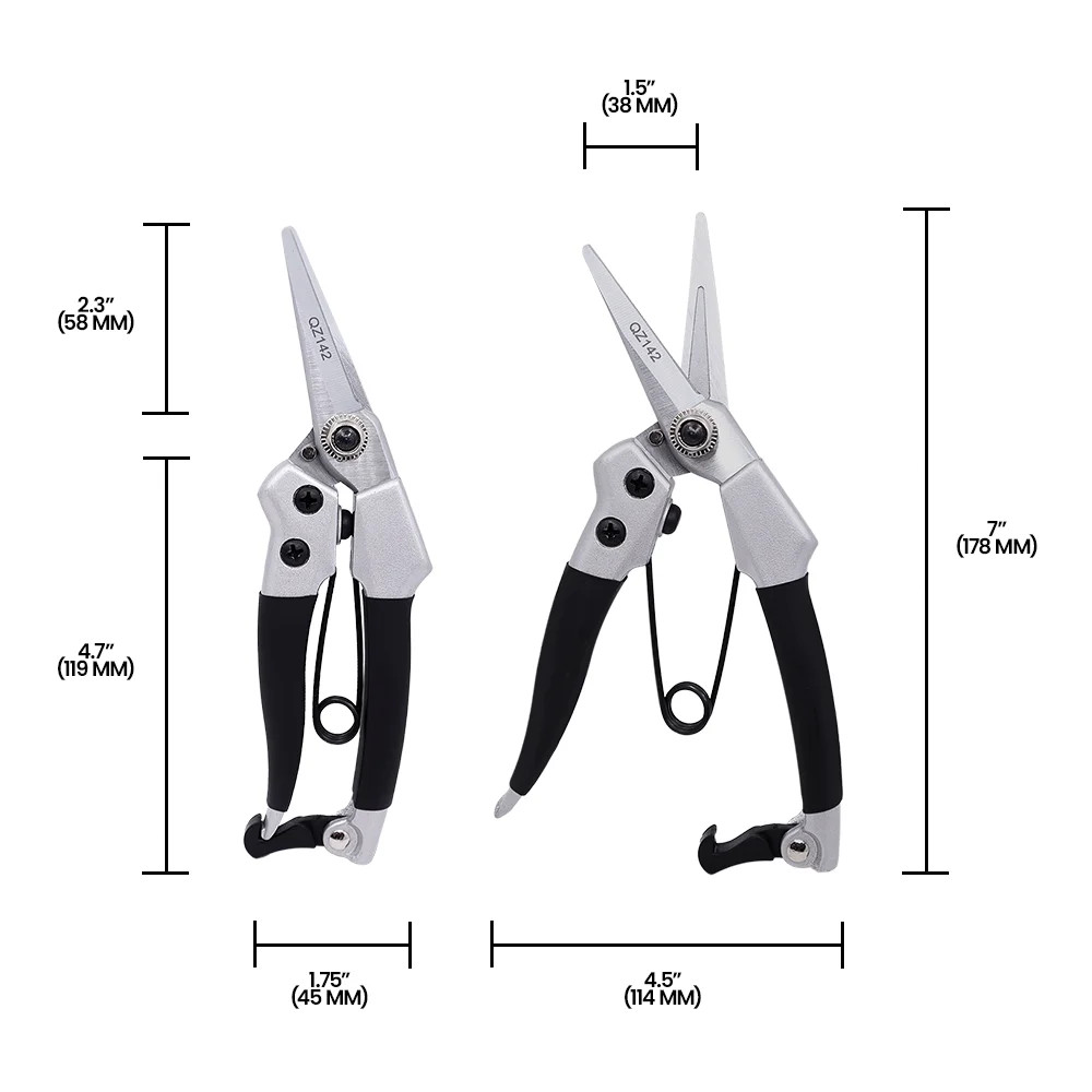 Zenport QZ142 Hoof Trimmer, Floral Bunch Cutter, Black