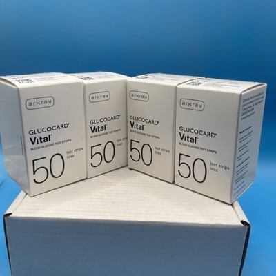 Arkray Glucocard Vital Blood Glucose Test Strip, 4 BOXES